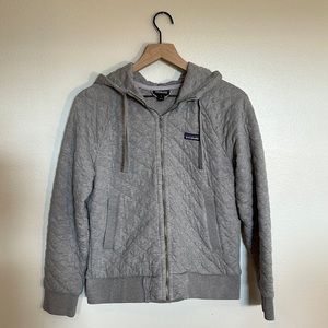 Patagonia Quilted Zip Hoodie. Gray. Small.
